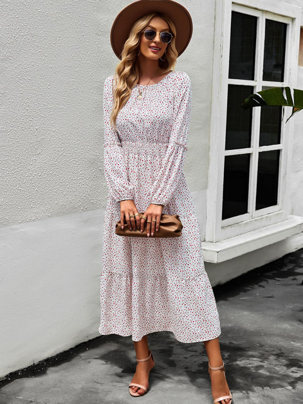 Floral Long Sleeve Midi Dress – Lightweight Boho Style for Any Season
