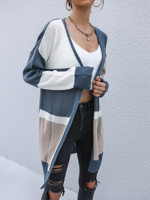 Women's Color Block Knit Cardigan