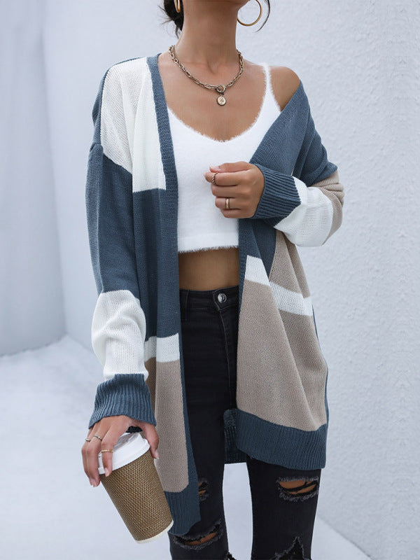 Women's Color Block Knit Cardigan