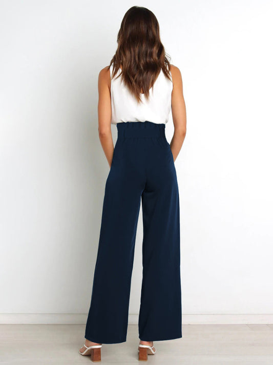 Belted Wide-Leg Trousers – Smiling Maria