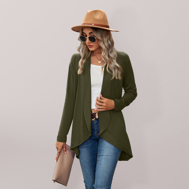 Long Sleeve Knit Cardigan for Women Olive green