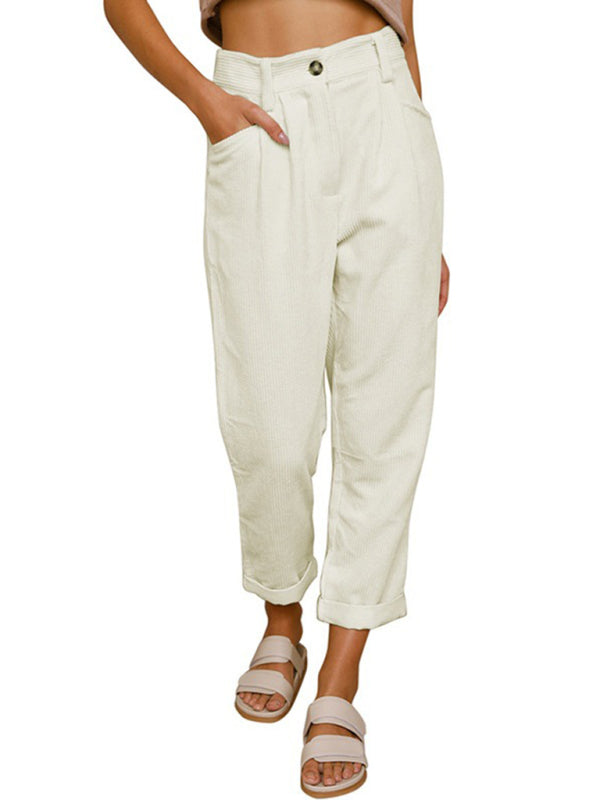 High Waist Corduroy Lounge Pants