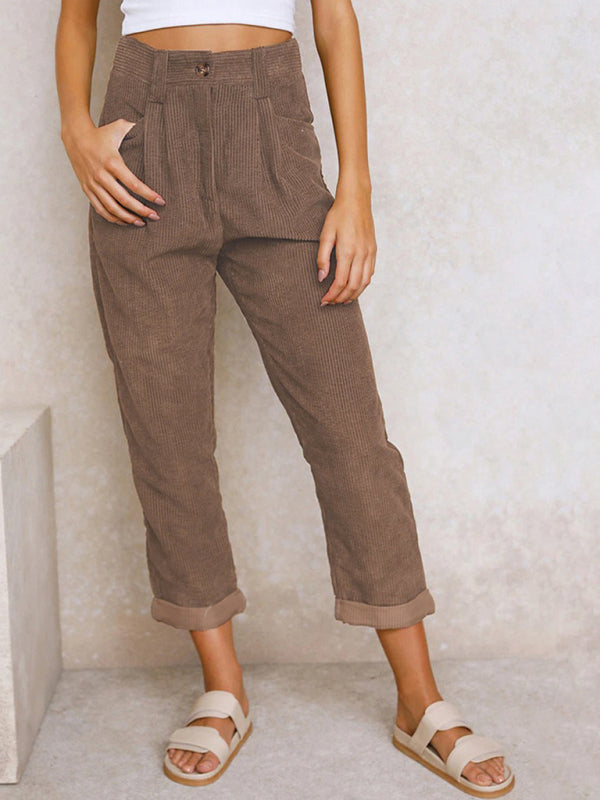 High Waist Corduroy Lounge Pants