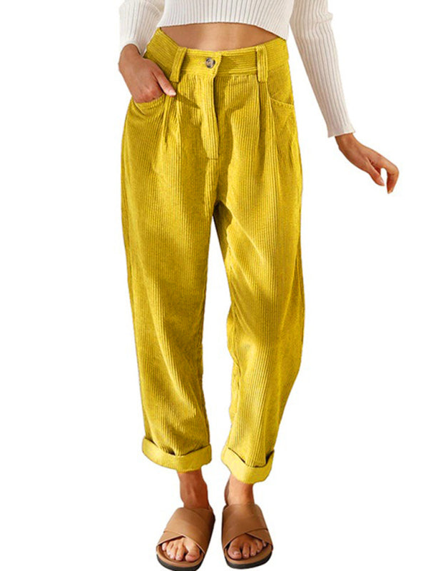 High Waist Corduroy Lounge Pants