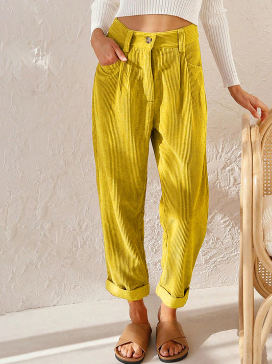 High Waist Corduroy Lounge Pants