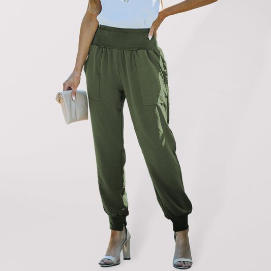 High-Waist Ribbed Lounge Pants