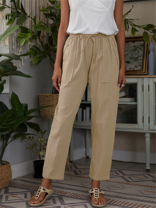 Pocket Elastic Waist Lounge Pants – Smiling Maria