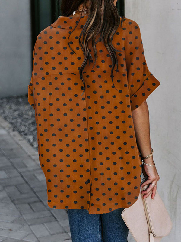 Leopar Desenli V Yaka Kısa Kollu Gömlek
