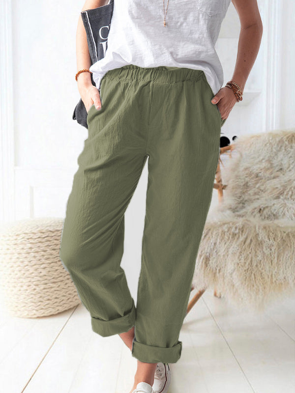High Waist Straight Leg Trousers – Smiling Maria