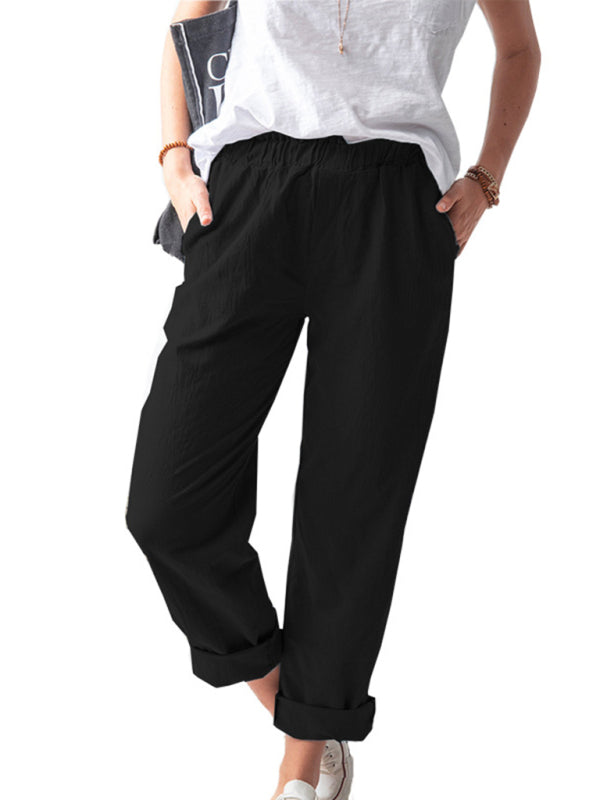 High Waist Straight Leg Trousers – Smiling Maria