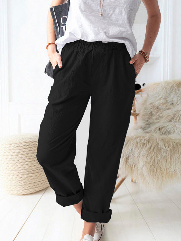 High Waist Straight Leg Trousers – Smiling Maria