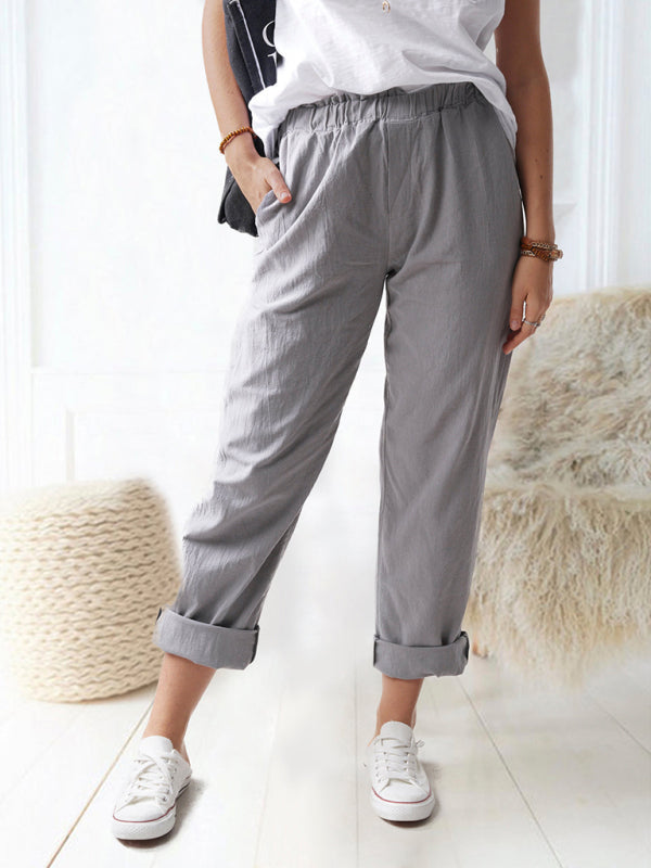 High Waist Straight Leg Trousers – Smiling Maria