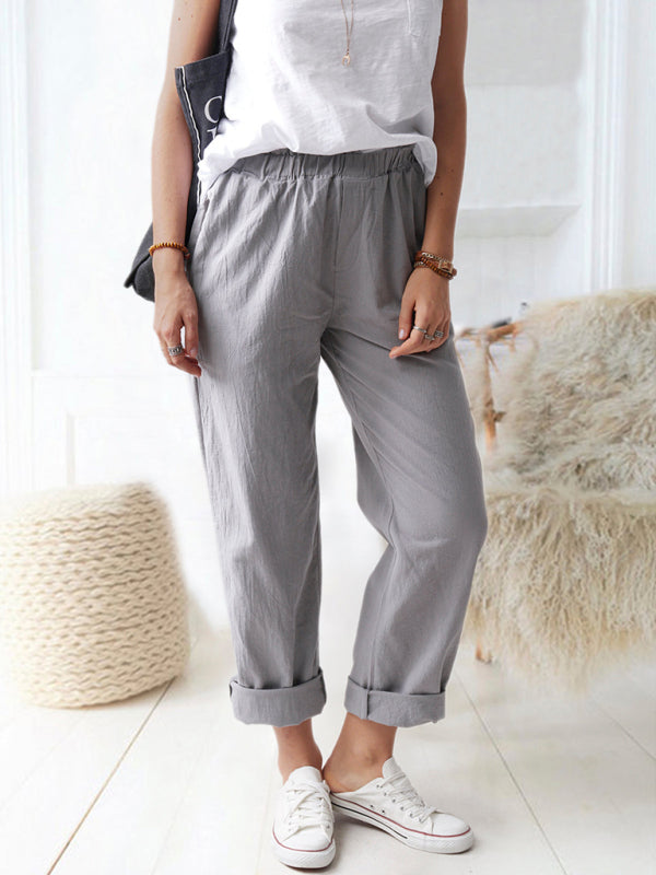 High Waist Straight Leg Trousers – Smiling Maria