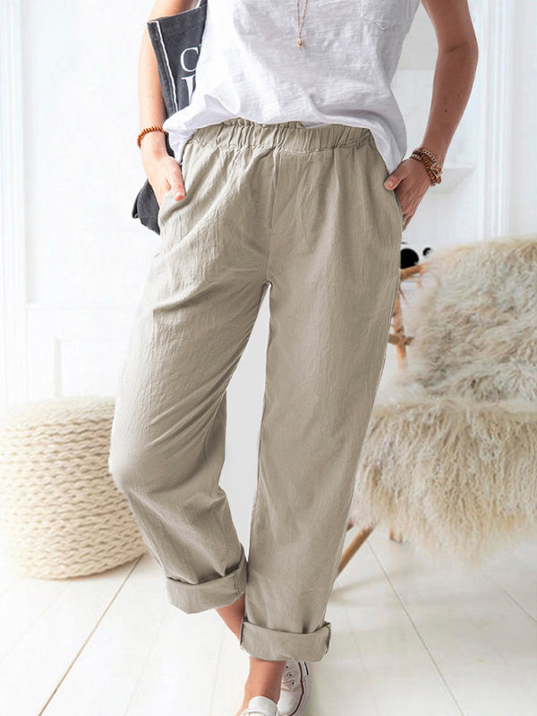 High Waist Straight Leg Trousers – Smiling Maria