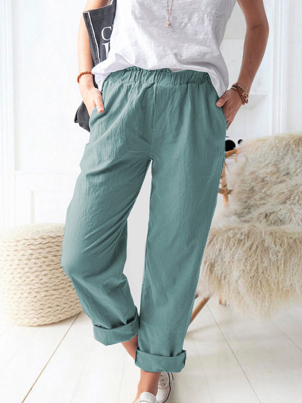 High Waist Straight Leg Trousers – Smiling Maria