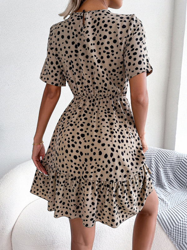 Polka Dot Ruffled Midi Dress – Sleeveless Casual Fit with Flattering Waist