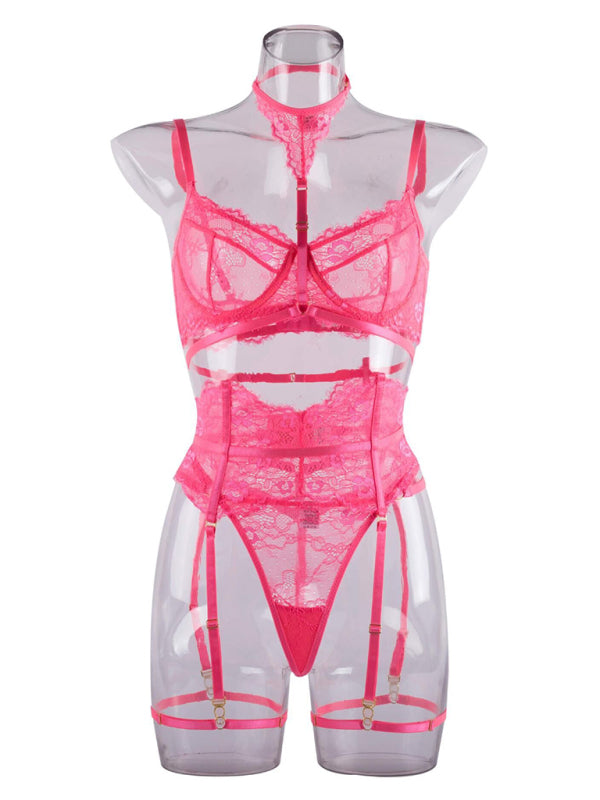 Lace Split Lingerie Set – Sexy Ultra-Soft Spandex Bra & Panty Duo