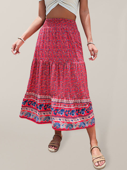 Paisley Boho Woven Maxi Skirt – Smiling Maria