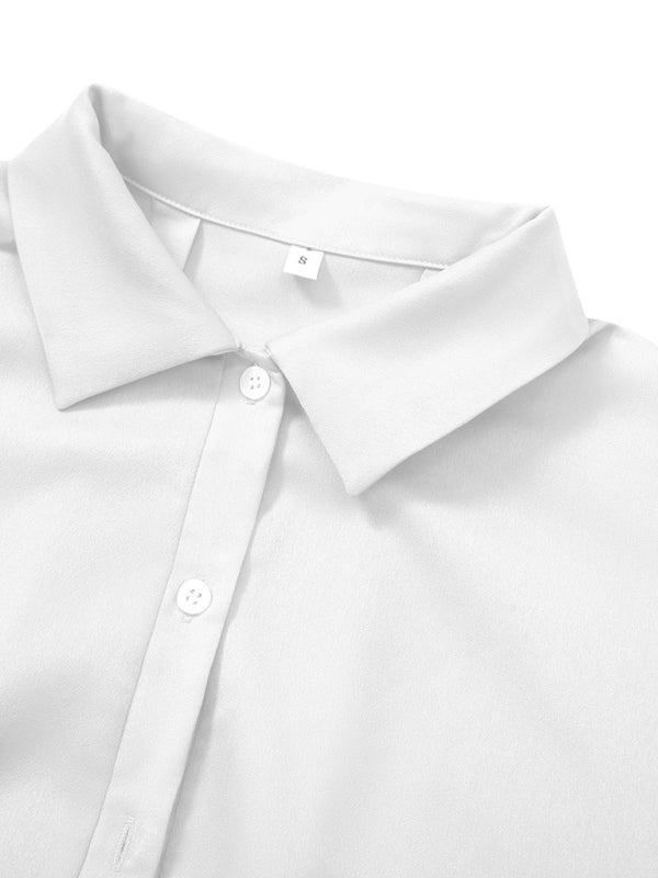 Chemise décontractée tissée à manches courtes