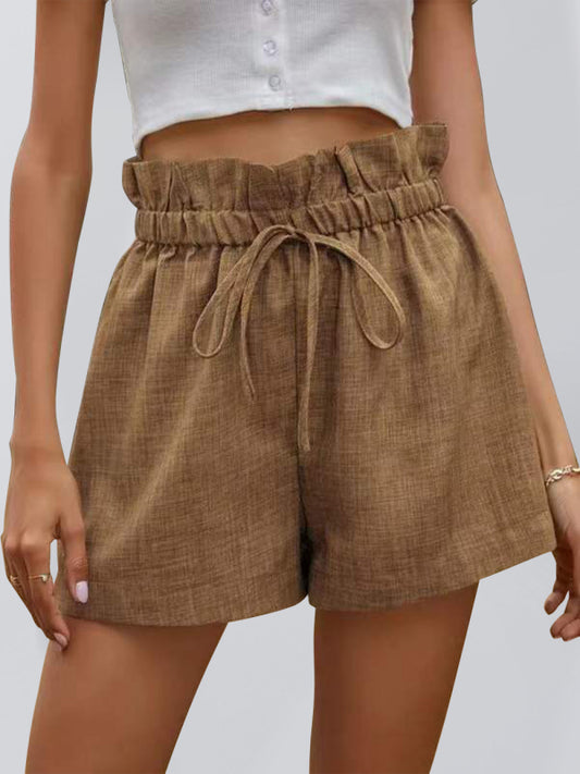 High Waist Lace Up Wide Leg Shorts – Smiling Maria