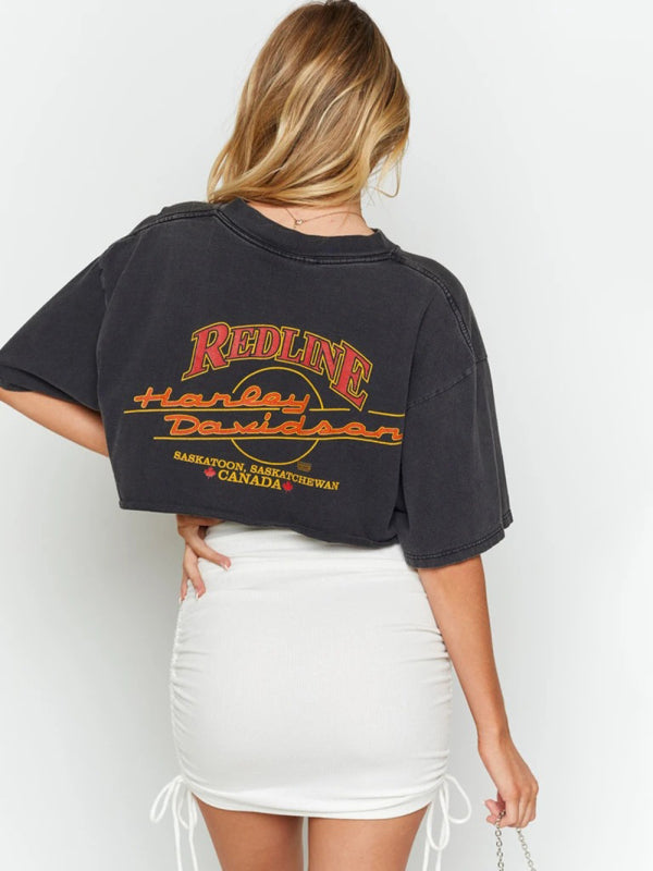 Spódnica prążkowana dzianinowa z falbanką i sznurkiem