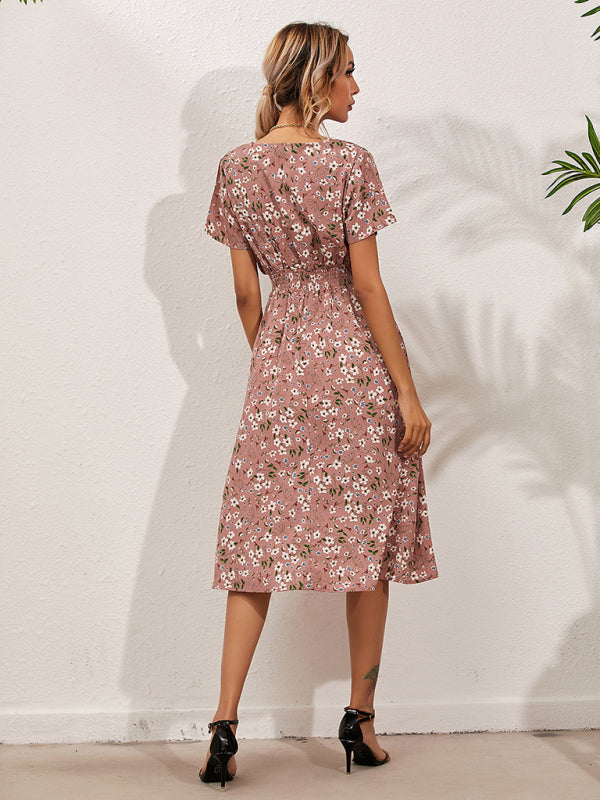 Boho Floral Square Neck Maxi Dress – Lightweight, Flowy & Chic