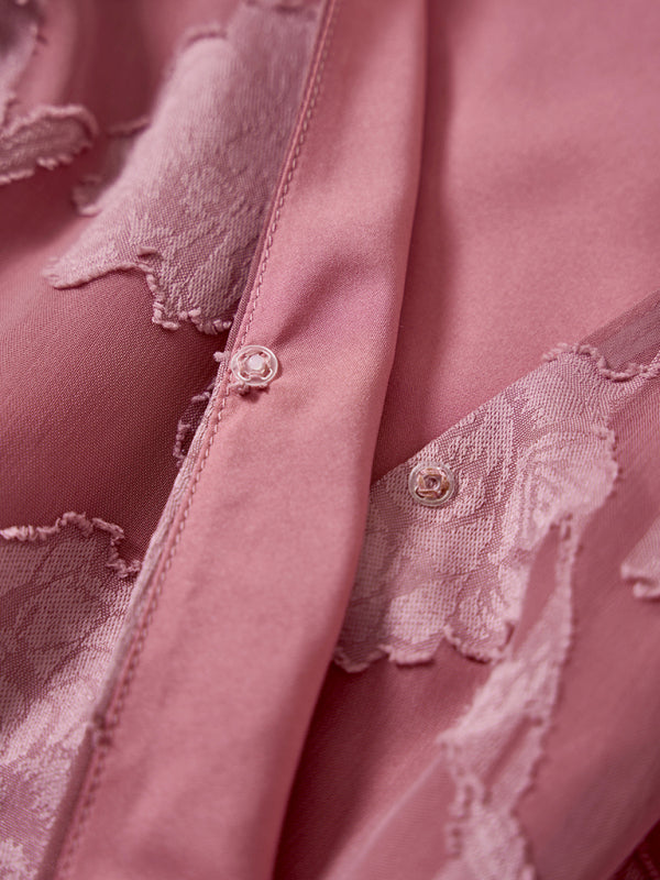 Damen Sommerkleid mit Blumenmuster und Rüschenärmeln – Kurzarm, V-Ausschnitt