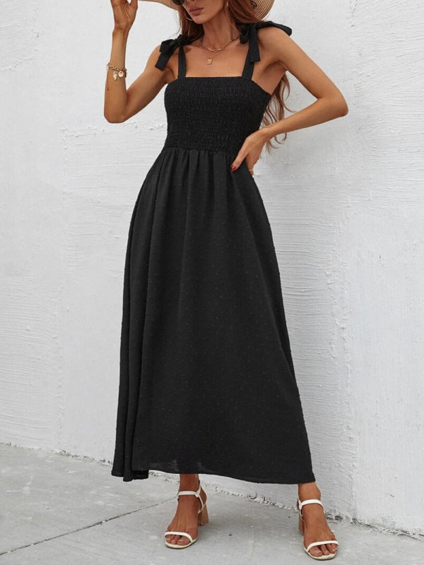 Sleeveless Printed Maxi Dress – Slim Fit Summer Style