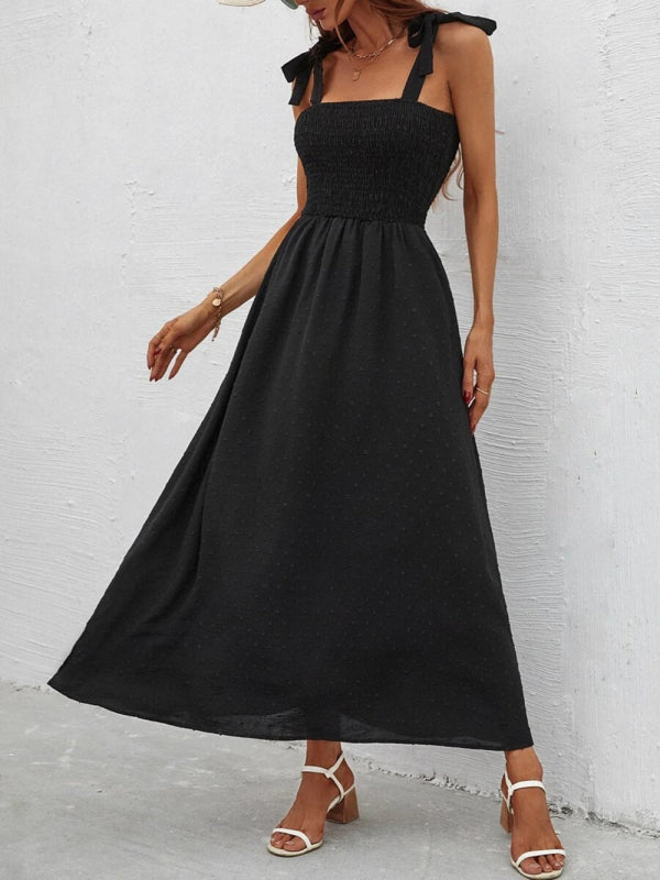 Sleeveless Printed Maxi Dress – Slim Fit Summer Style