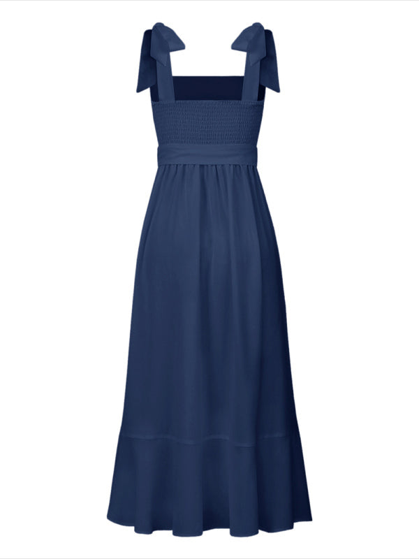 Elegant Sleeveless High-Waisted French Slit Dress – Commuter Style