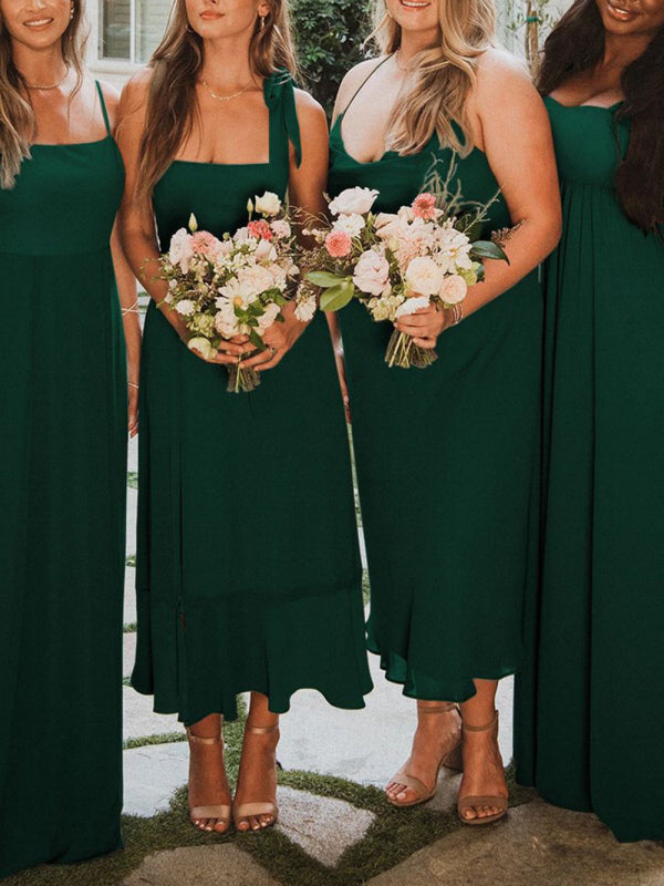 Elegant Sleeveless High-Waisted French Slit Dress – Commuter Style