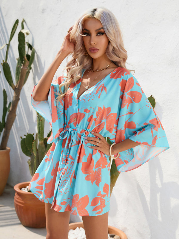 Women's Woven Flower Holiday Casual Dress