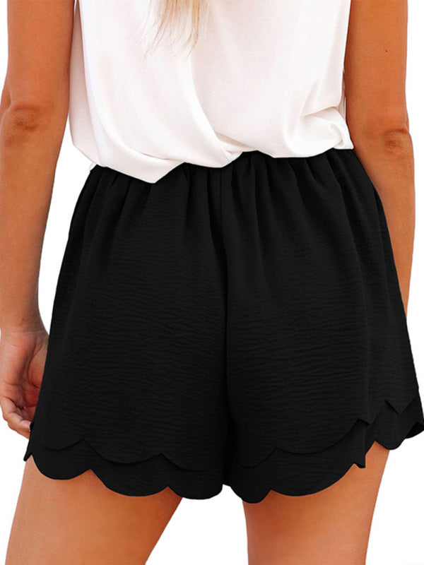 Layered Petal Waist Lounge Shorts with Belt