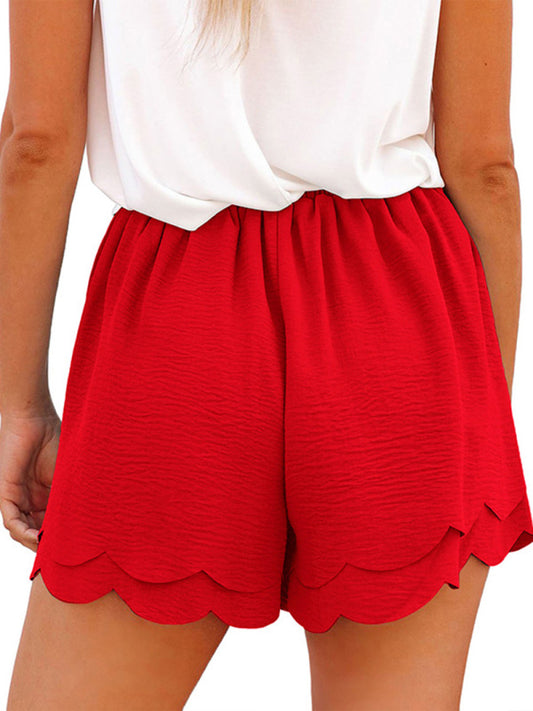 Layered Petal Waist Lounge Shorts with Belt