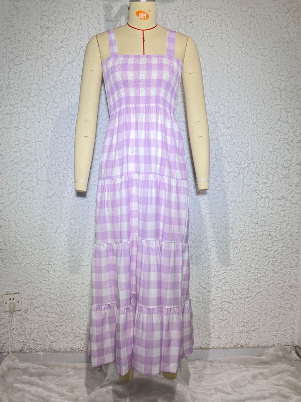 Plaid Swing Sling Dress – Lightweight Sleeveless Summer Style