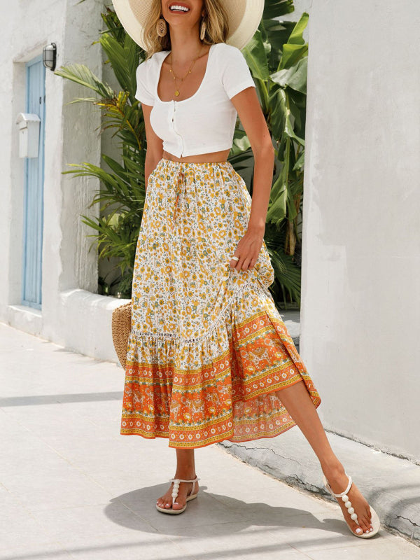 Bohemian Maxi Beach Skirt