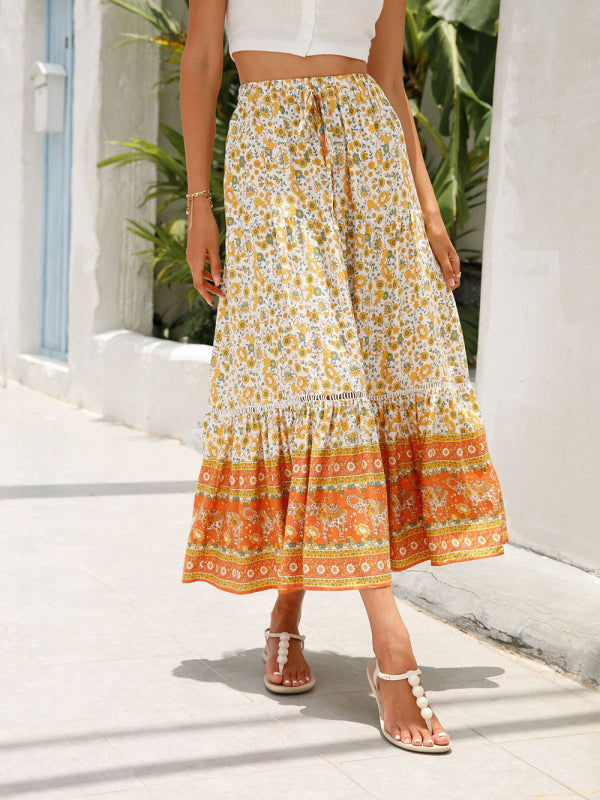 Bohemian Maxi Beach Skirt