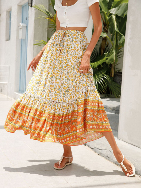 Bohemian Maxi Beach Skirt