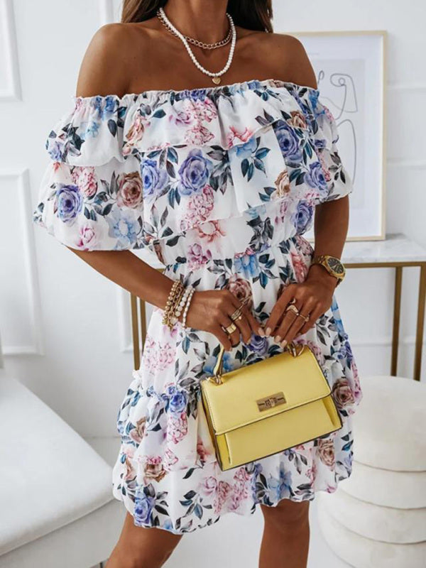 One-Shoulder Chiffon Midi Dress – Boho Style for Spring Summer Events