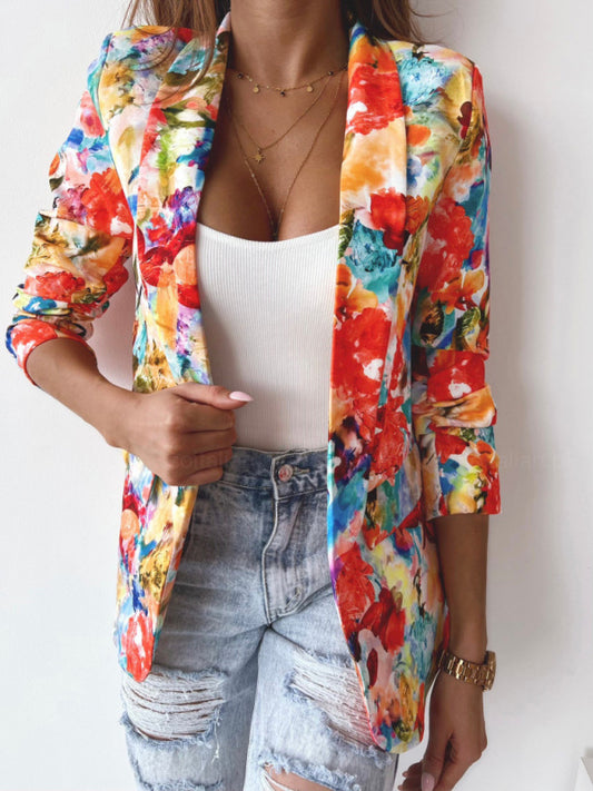 Chic Spring Print Coat