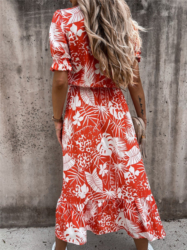 Floral Sleeveless Maxi Dress – V-Neck Lightweight Vacation Style