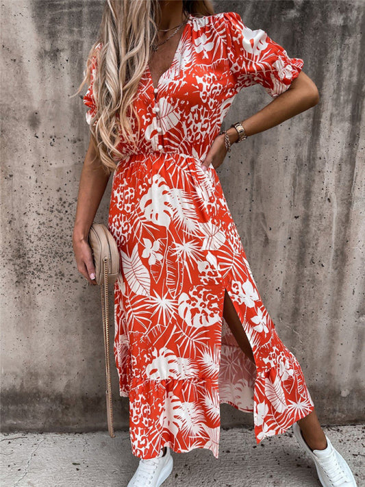 Floral Sleeveless Maxi Dress – V-Neck Lightweight Vacation Style