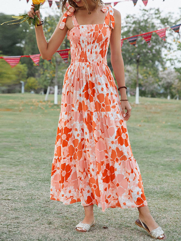 Floral Sleeveless Vacation Maxi Dress – Lightweight Boho Resort Style