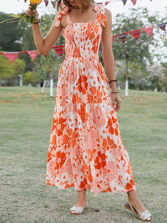 Floral Sleeveless Vacation Maxi Dress – Lightweight Boho Resort Style