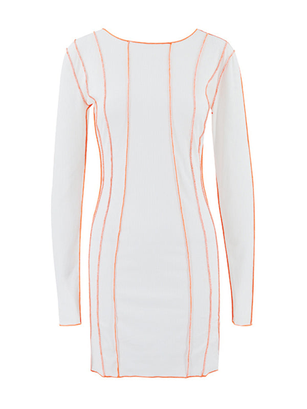 Bodycon Long Sleeve Knit Dress – Curve-Hugging Fit, Soft Stretch, Spring Style