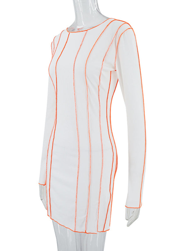 Bodycon Long Sleeve Knit Dress – Curve-Hugging Fit, Soft Stretch, Spring Style
