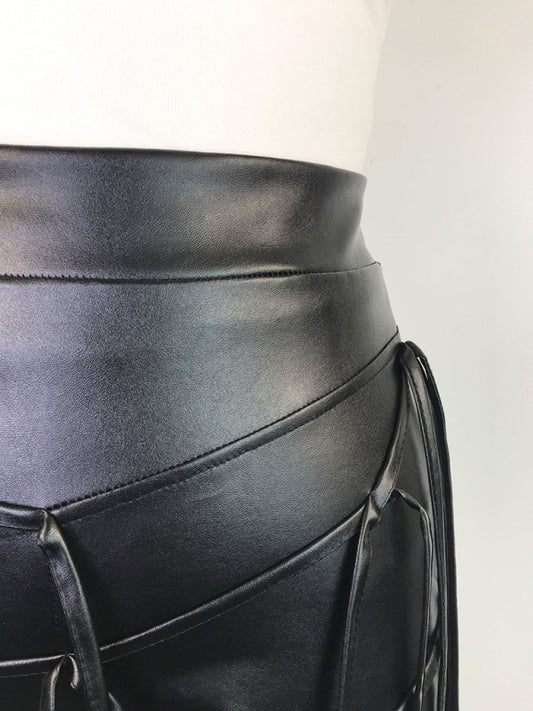 Chic PU Leather Low-Waist Shorts – Smiling Maria