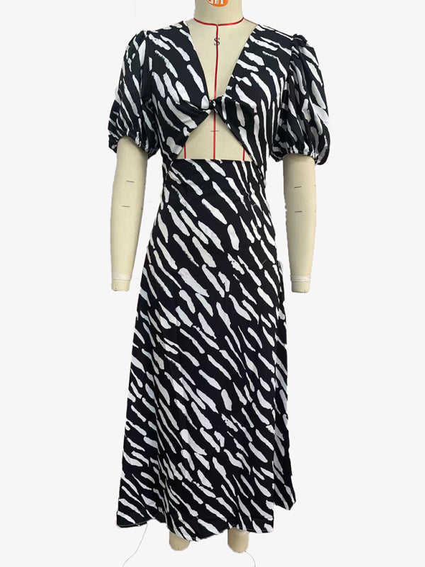 Floral V-Neck Midi Dress – Sleeveless, Lightly Elastic, Summer-Friendly Fit