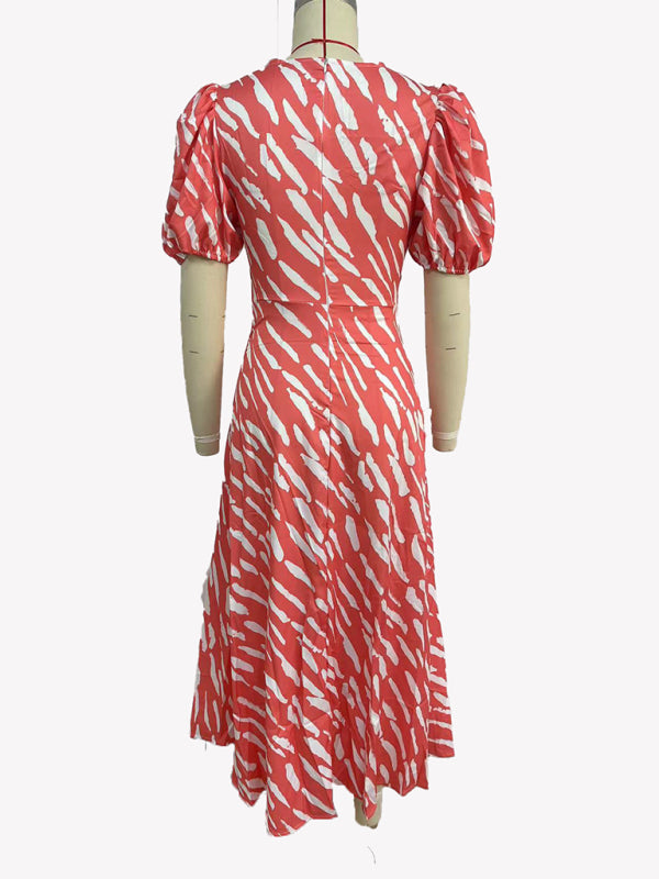 Floral V-Neck Midi Dress – Sleeveless, Lightly Elastic, Summer-Friendly Fit