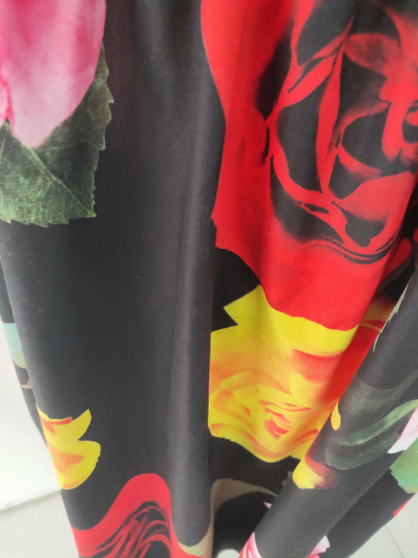 Romantic Tube Top Dress – Full Digital Print, Sleeveless, Spring-Summer Style